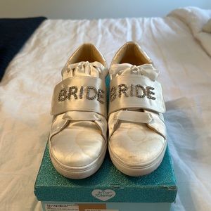 Betsey Johnson Blue - Liana satin bride sneaker
